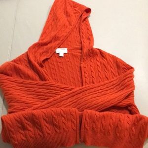 Bright orange cashmere sweater